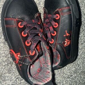 Stampin' Up! Leather, Black and Red Kids Sneakers